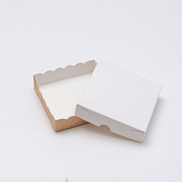 РАСПРОДАЖА KRAFTPACK Крышка к коробке 12х12 см, белая (2)