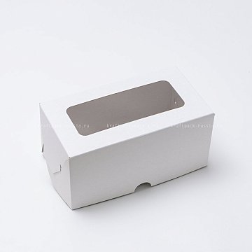 KRAFTPACK Коробка 20х11х10 см (подходит для круассана) с окном, хром-эрзац (2)