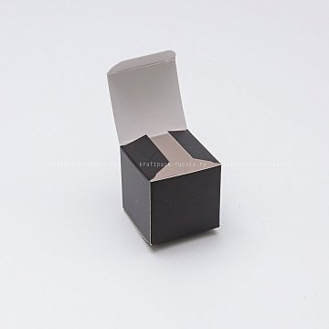 KRAFTPACK Коробка 4х4х4 см, черная с матовой ламинацией (2)