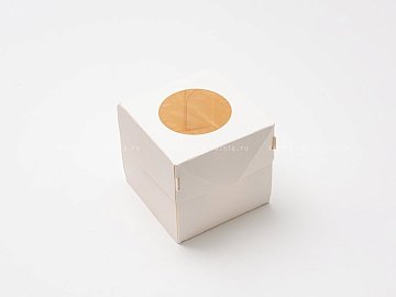 РАСПРОДАЖА Коробка 10х10х10 см с окном, со вставкой, белая - Muf 1 PRO Window White 