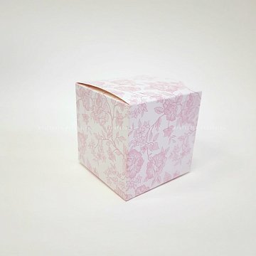 KRAFTPACK Коробка 10х10х10 см, Розовые цветы (2)