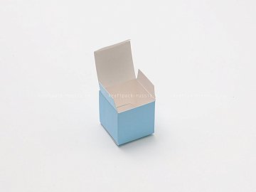 РАСПРОДАЖА KRAFTPACK Коробка 4х4х4 см, голубая (2)
